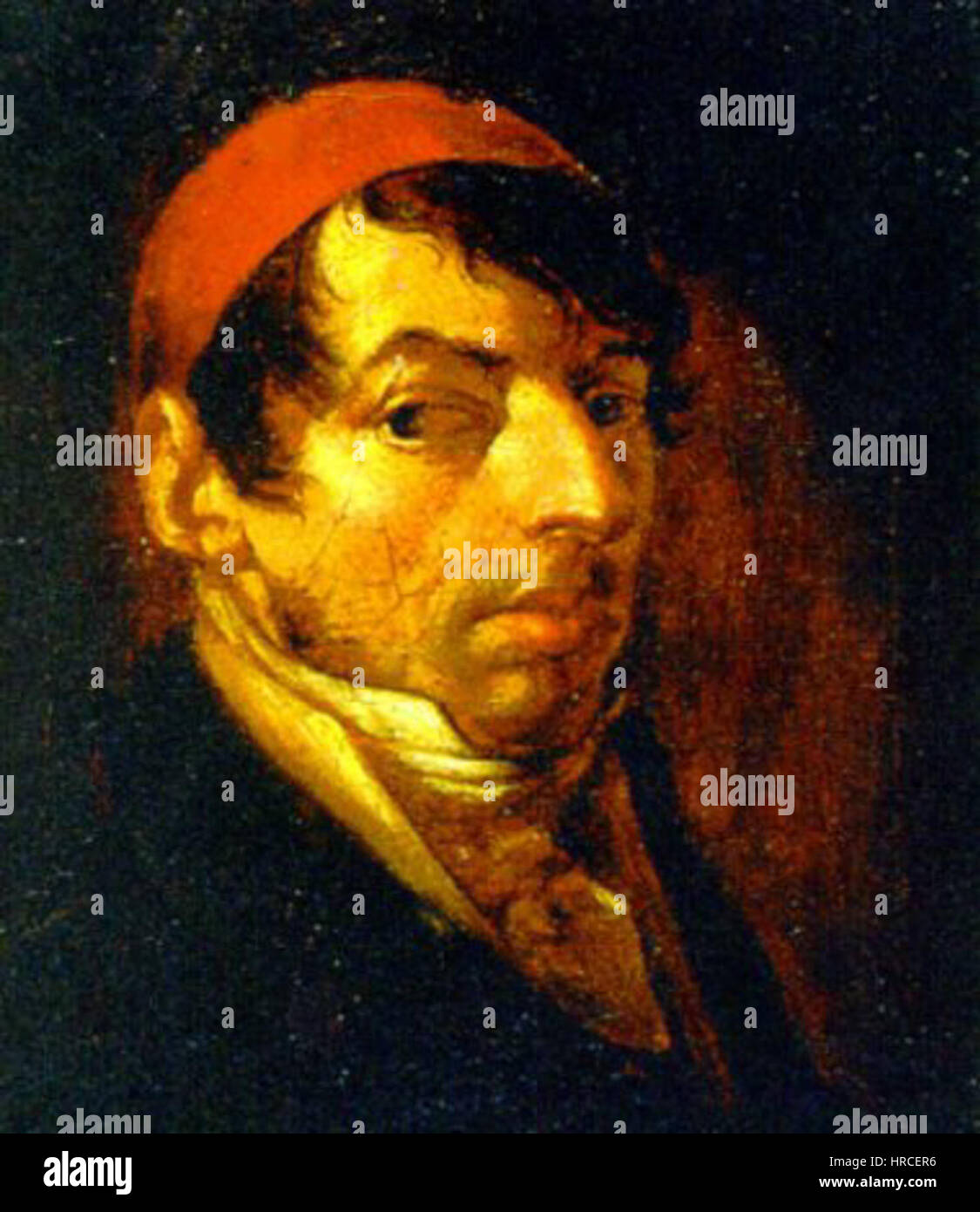 "Autoportret-4" di Rustem è un autoritratto introspettivo che trasmette le emozioni dell'artista attraverso colori vivaci e audaci pennellate. Il dipinto è una versione moderna della tradizione dell'autoritratto, esplorando l'identità e l'espressione di sé. Foto Stock