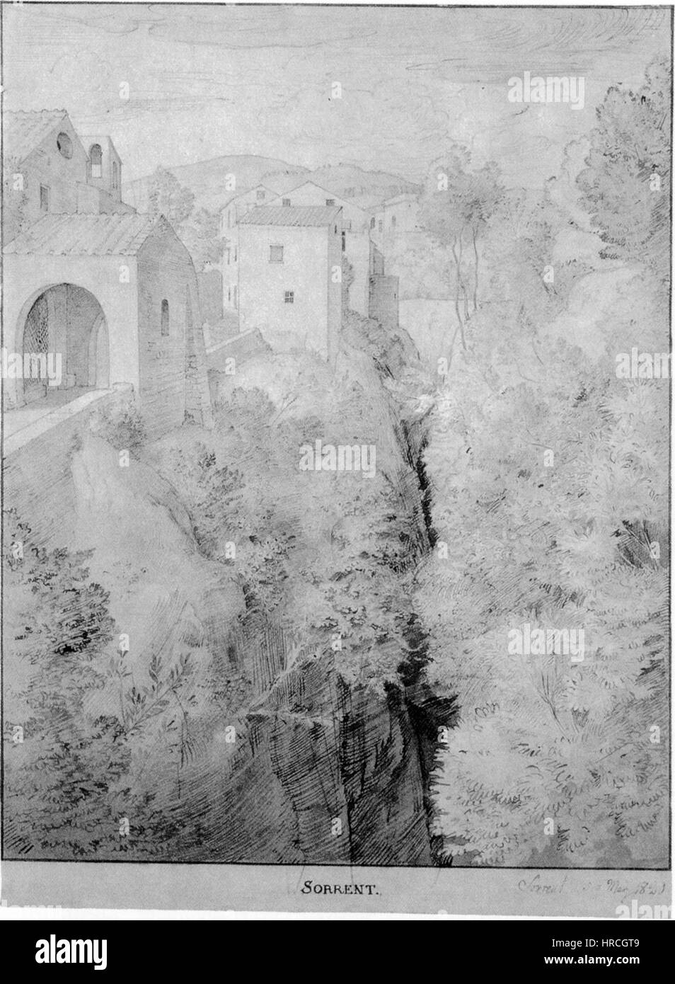 Schnorr von Carolsfeld - Sorrent, Blick in die Schlucht Foto Stock