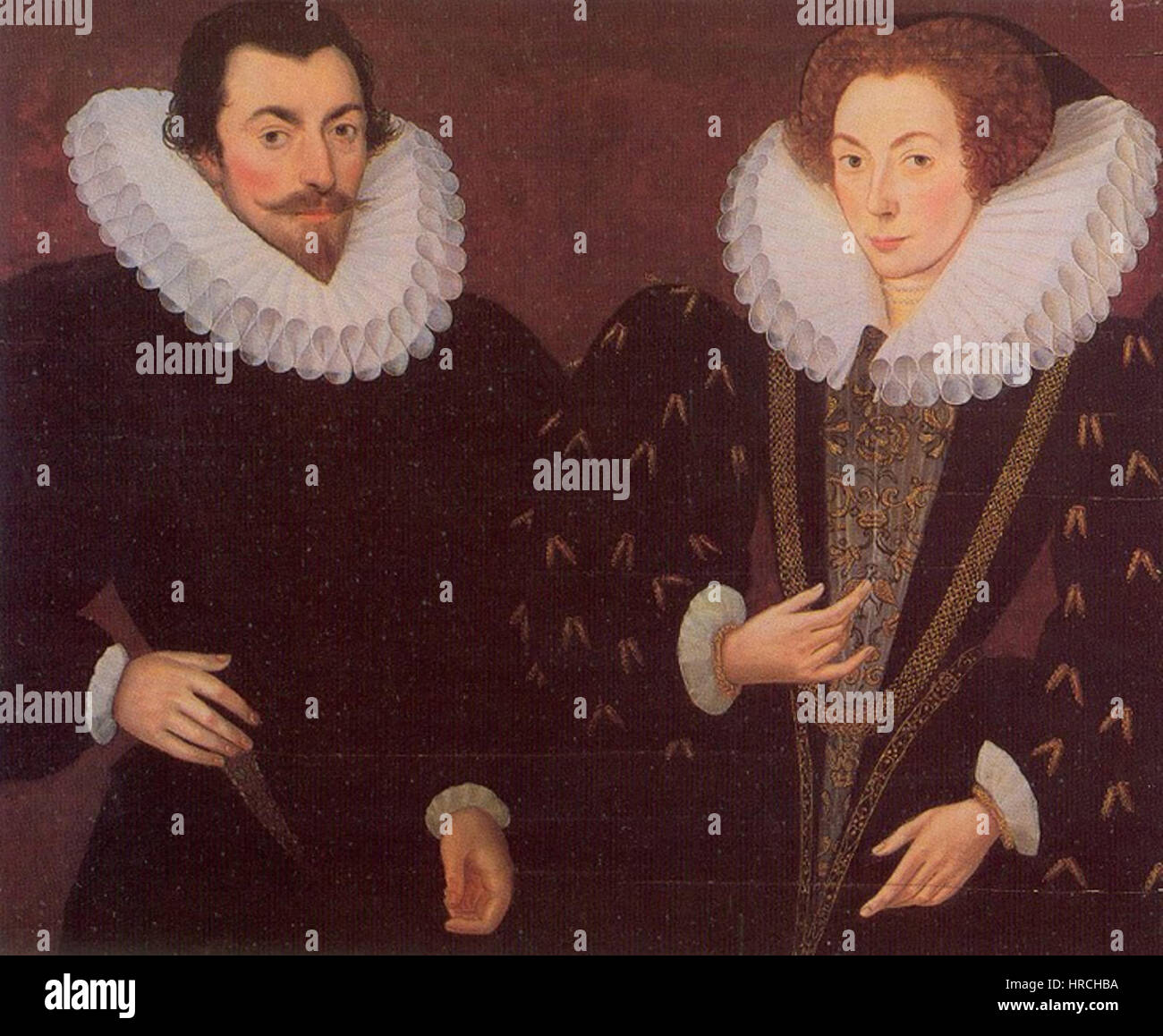 Sir John e Lady Harington Foto Stock