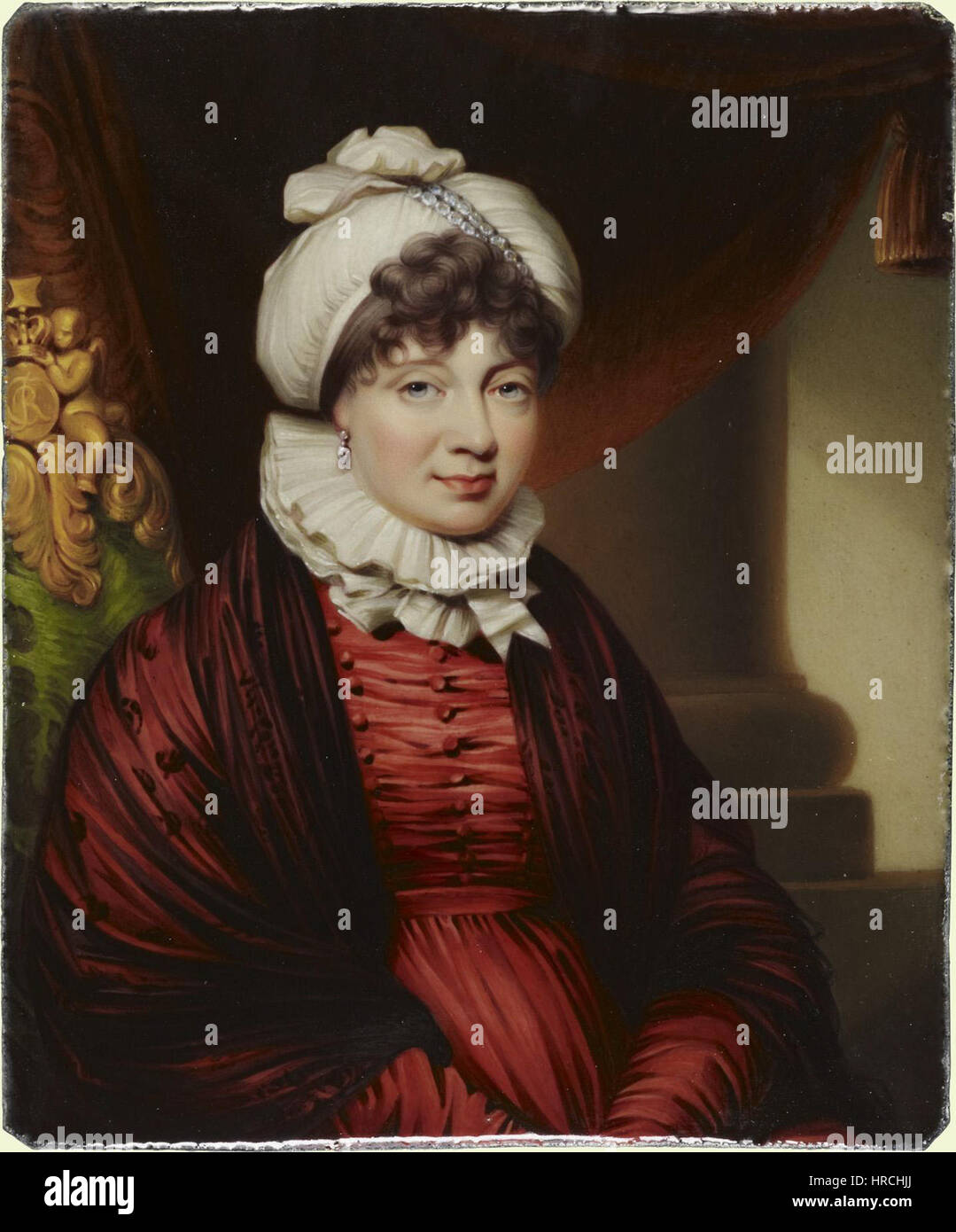 La regina Carlotta era la moglie di re Giorgio III del Regno Unito. Il suo ruolo di consorte durante un periodo turbolento nella storia britannica fu significativo. Era nota per il suo lavoro caritatevole e per il sostegno alle arti, e giocò un ruolo nella creazione dei Kew Gardens. Foto Stock