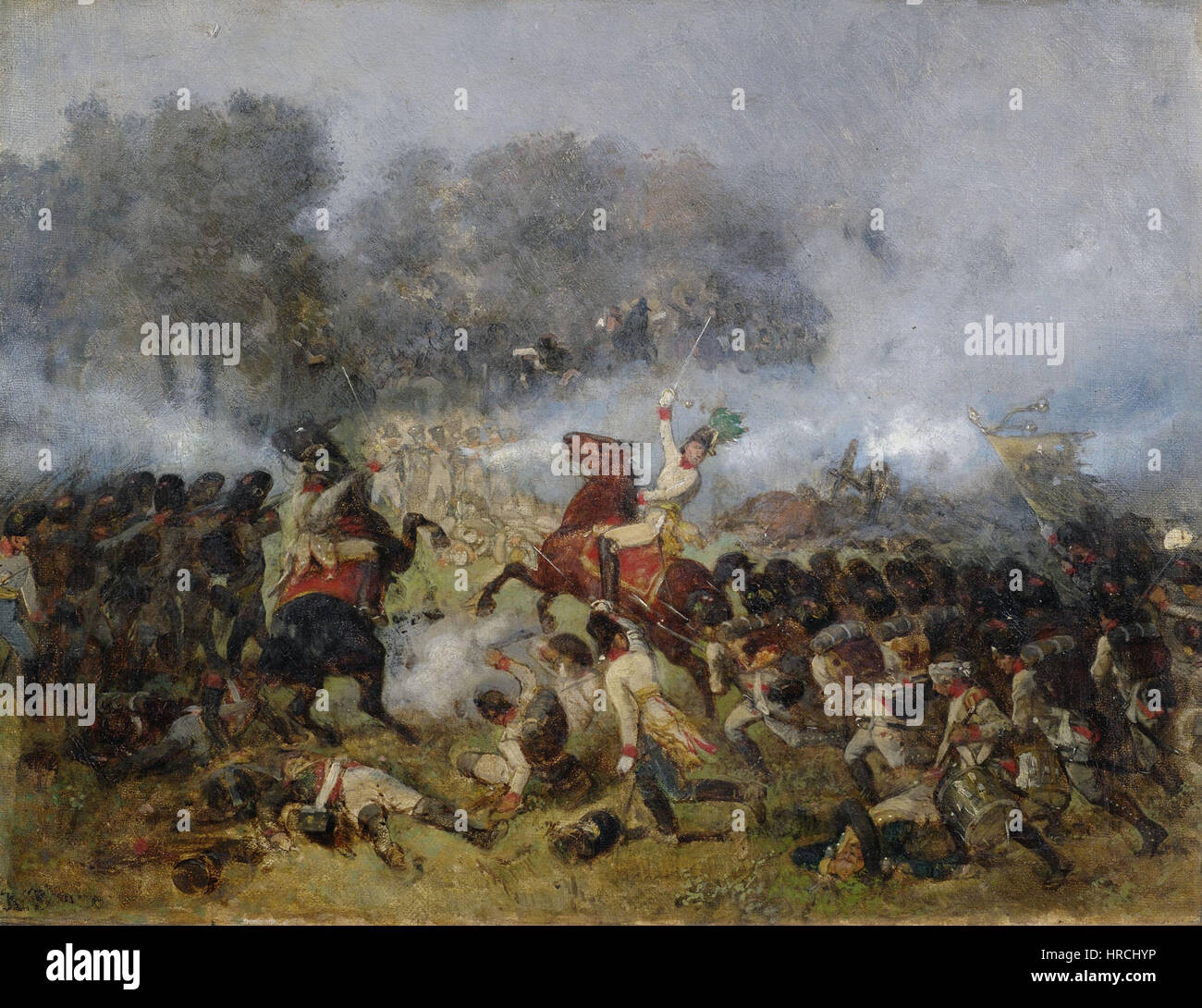 Reinhold Braun Infanteriegefecht Pulverdampf im Foto Stock