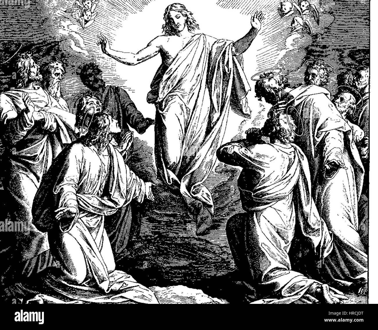 Lo Schnorr von Carolsfeld Bibel di Bildern, pubblicato nel 1860, è una rinomata serie di illustrazioni che raffigurano scene della Bibbia. L'opera riflette l'abilità dell'artista nella narrazione visiva e la sua importanza storica come interpretazione artistica dei temi biblici. Foto Stock