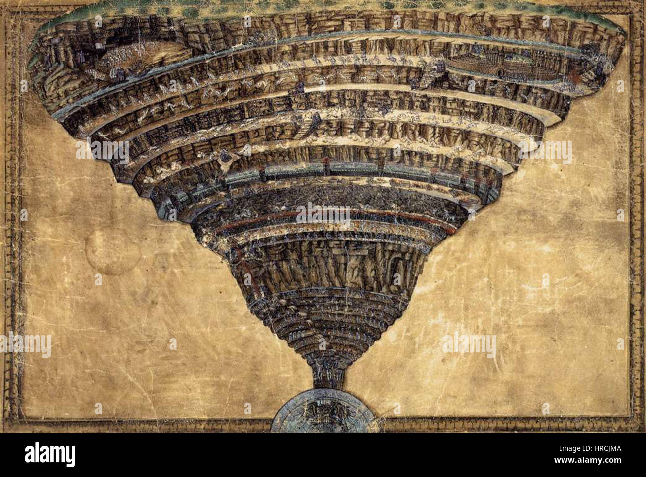 Sandro Botticelli - l'abisso Infernale - WGA02853 Foto Stock
