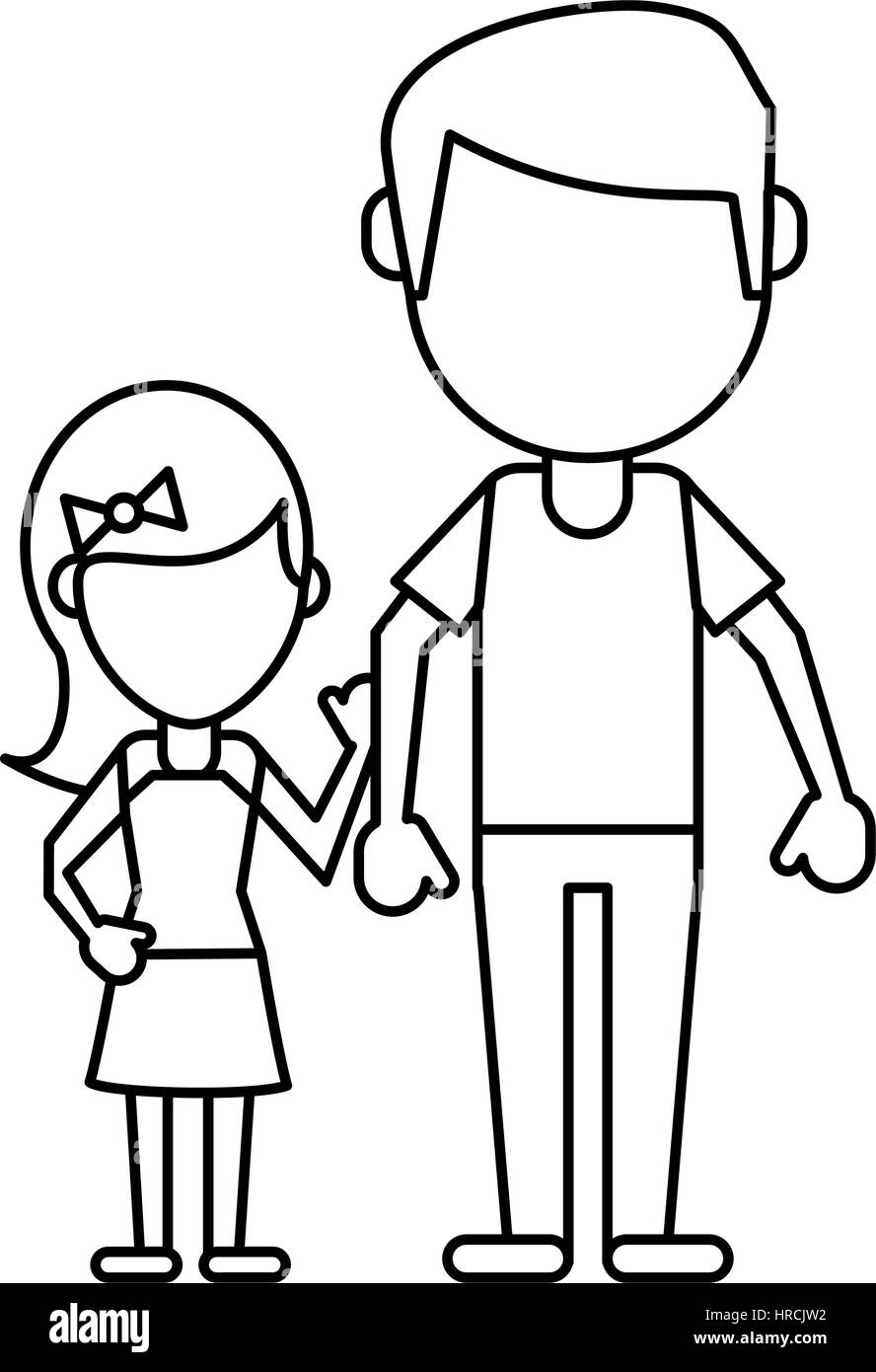 Stick figure family Foto e Immagini Stock in Bianco e Nero - Pagina 2 - Alamy