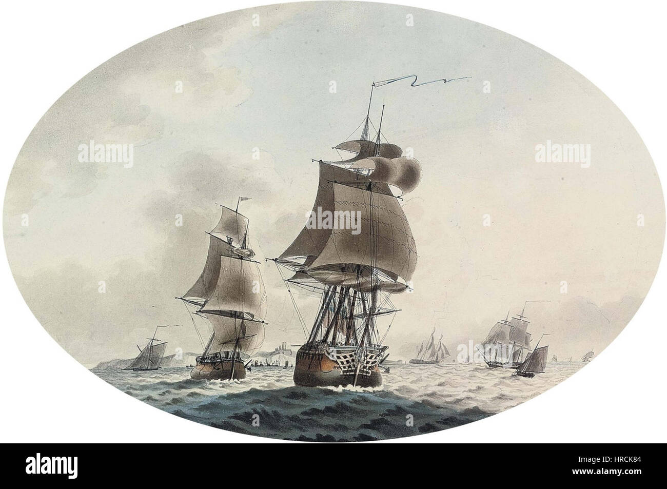 Samuel Atkins - Spedizione nel canale off Dover Foto Stock