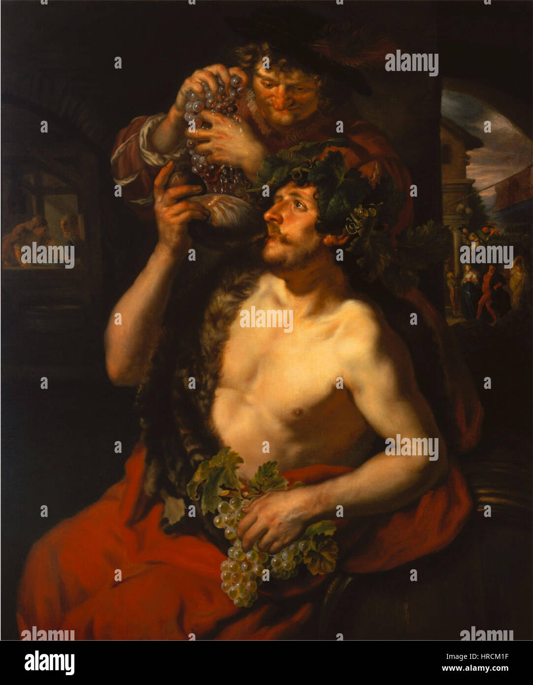 "Der Monat Oktober" di Joachim von Sandrart fa parte di una serie di dipinti che rappresentano i mesi dell'anno. Questo pezzo si concentra su ottobre, catturando l'essenza dell'autunno attraverso immagini vivide e simbolismo stagionale. Foto Stock