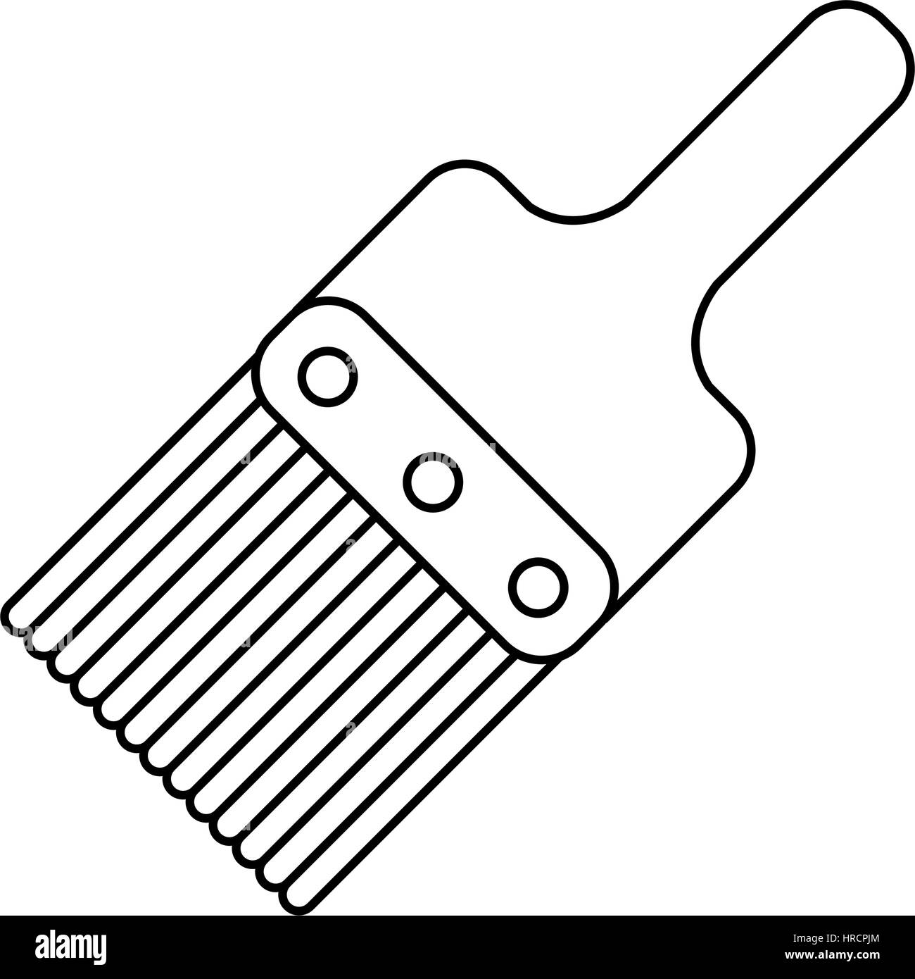 Pennello per la progettazione degli strumenti linea sottile Illustrazione Vettoriale