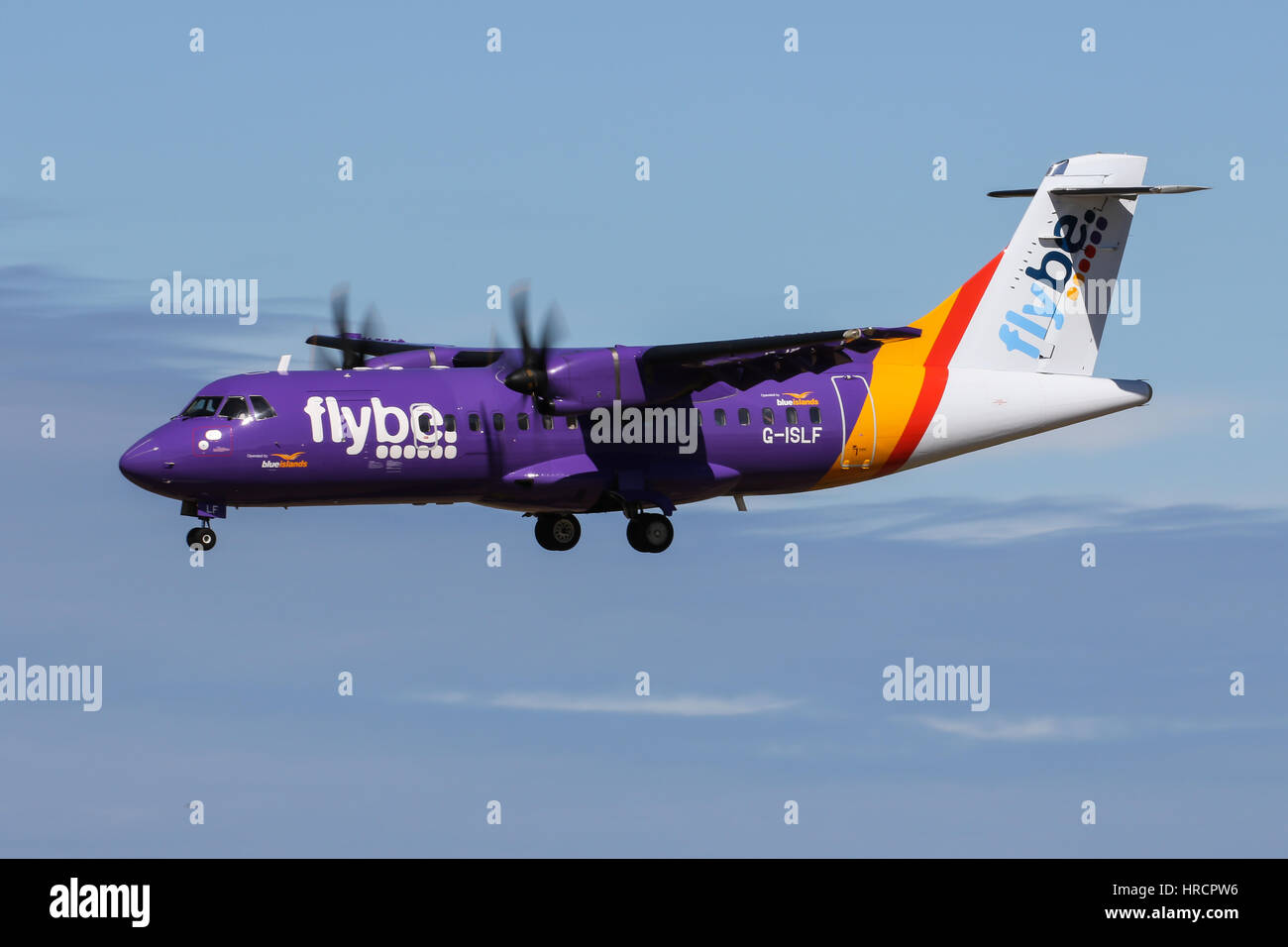 Flybe ATR-42-500 - Dall'Aeroporto di Jersey Foto Stock