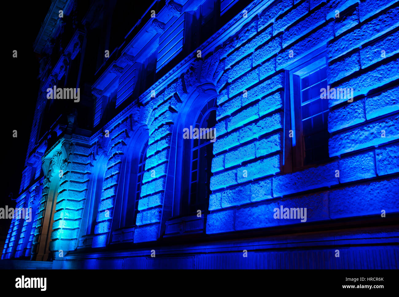 Colori notturni di Cunard Foto Stock