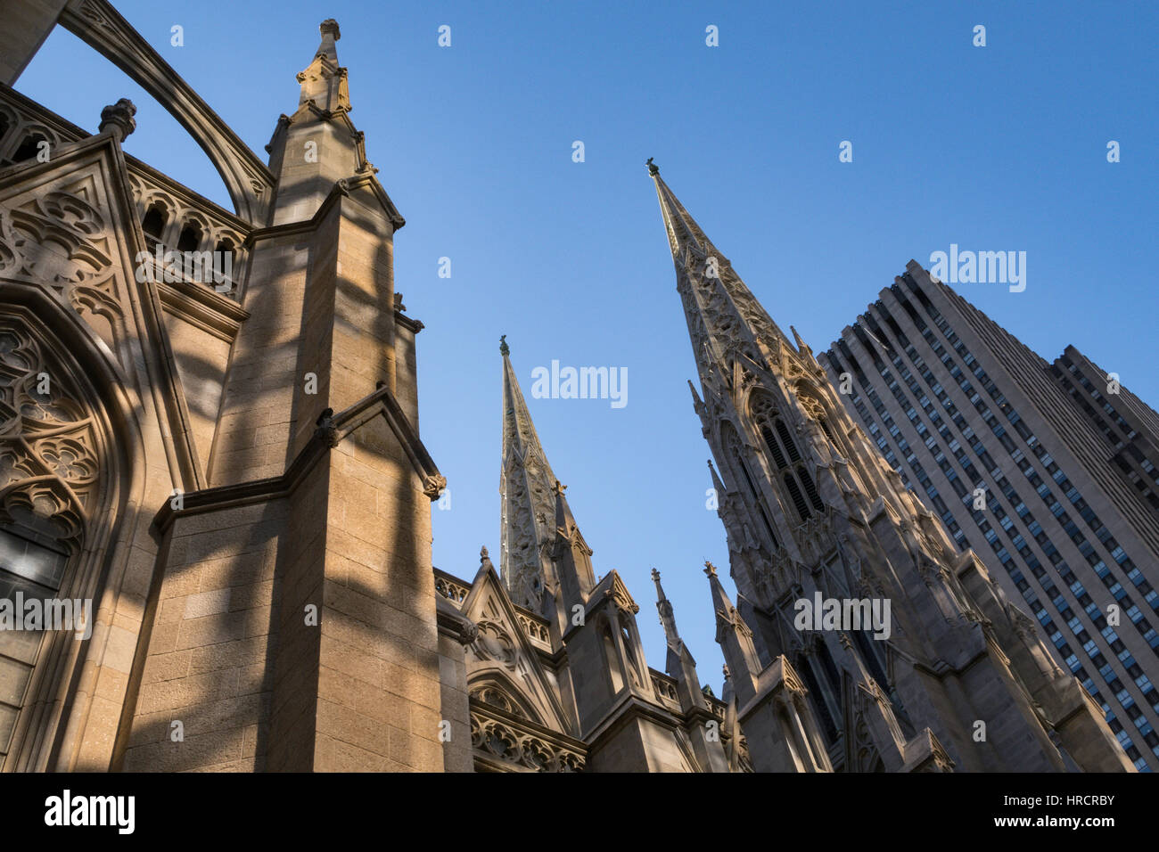 La Cattedrale di St Patrick, NYC, STATI UNITI D'AMERICA Foto Stock