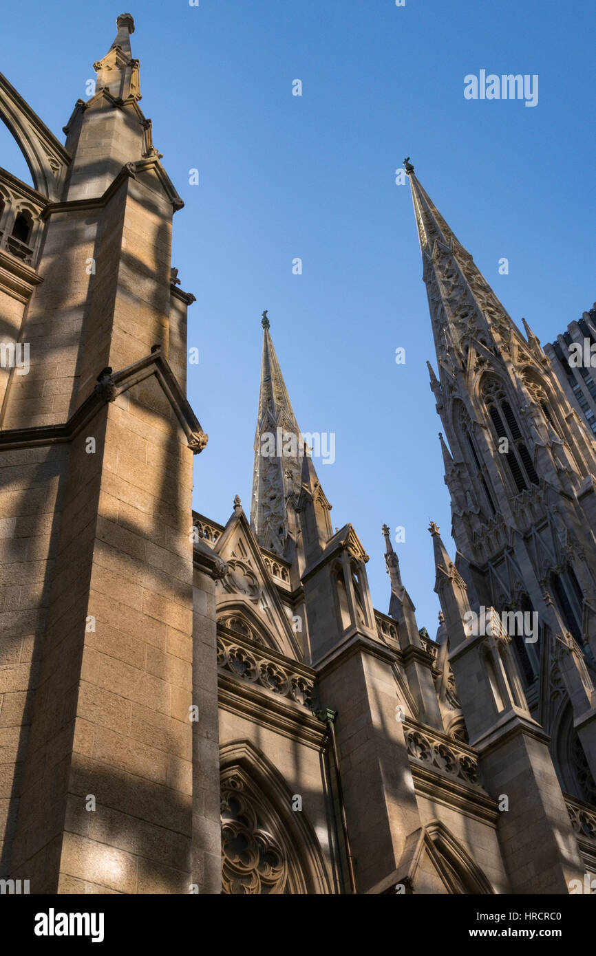 La Cattedrale di St Patrick, NYC, STATI UNITI D'AMERICA Foto Stock