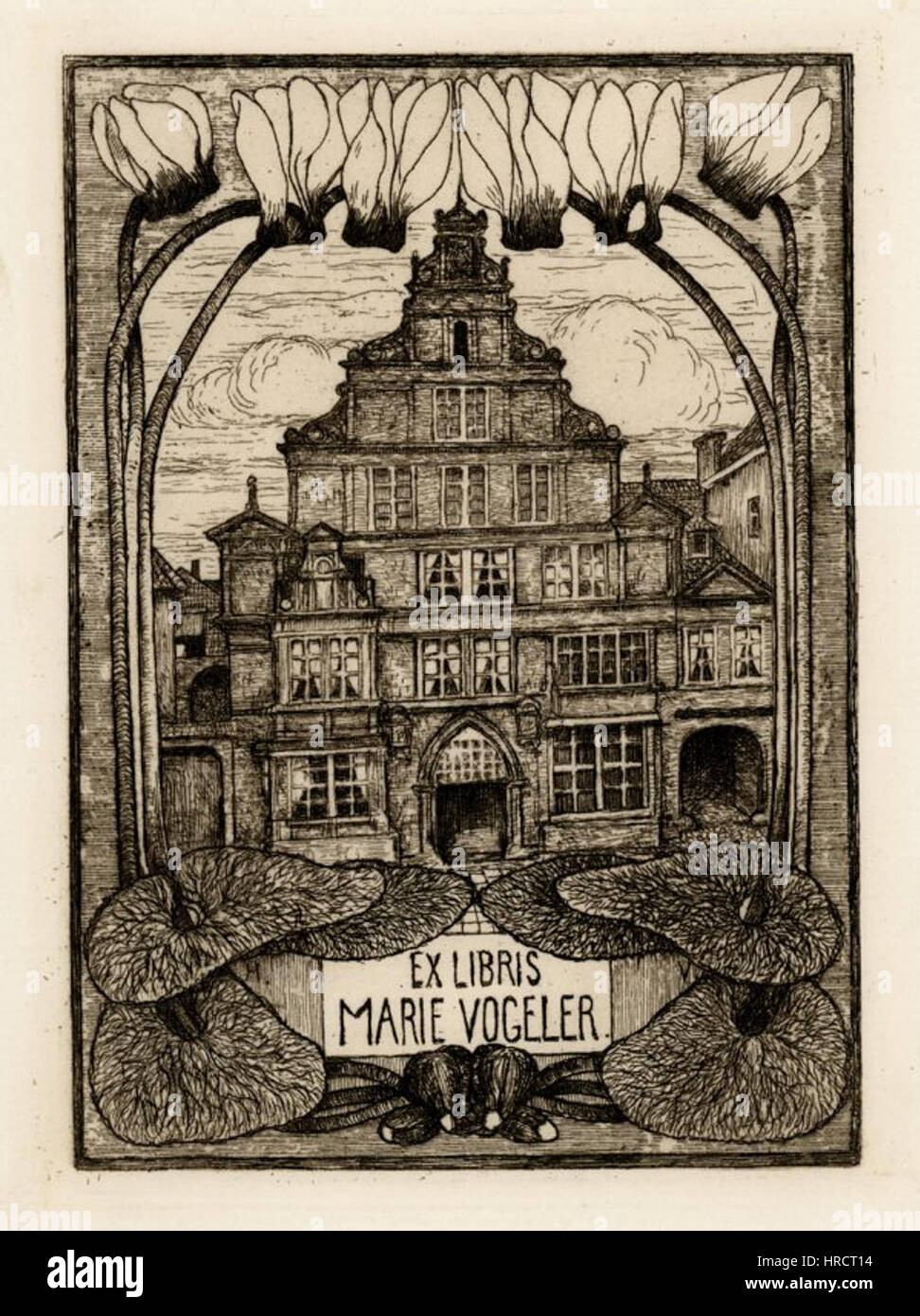 Heinrich Vogeler Ex libris Marie Vogeler Foto Stock