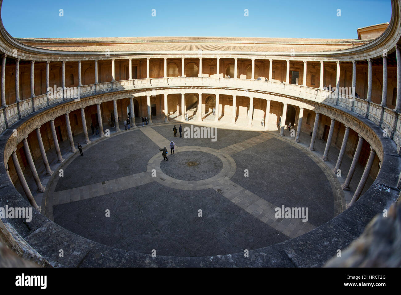 Palacio de Carlos V, Alhambra de Granada, Granada, Andalusia, Spagna, Europa Foto Stock