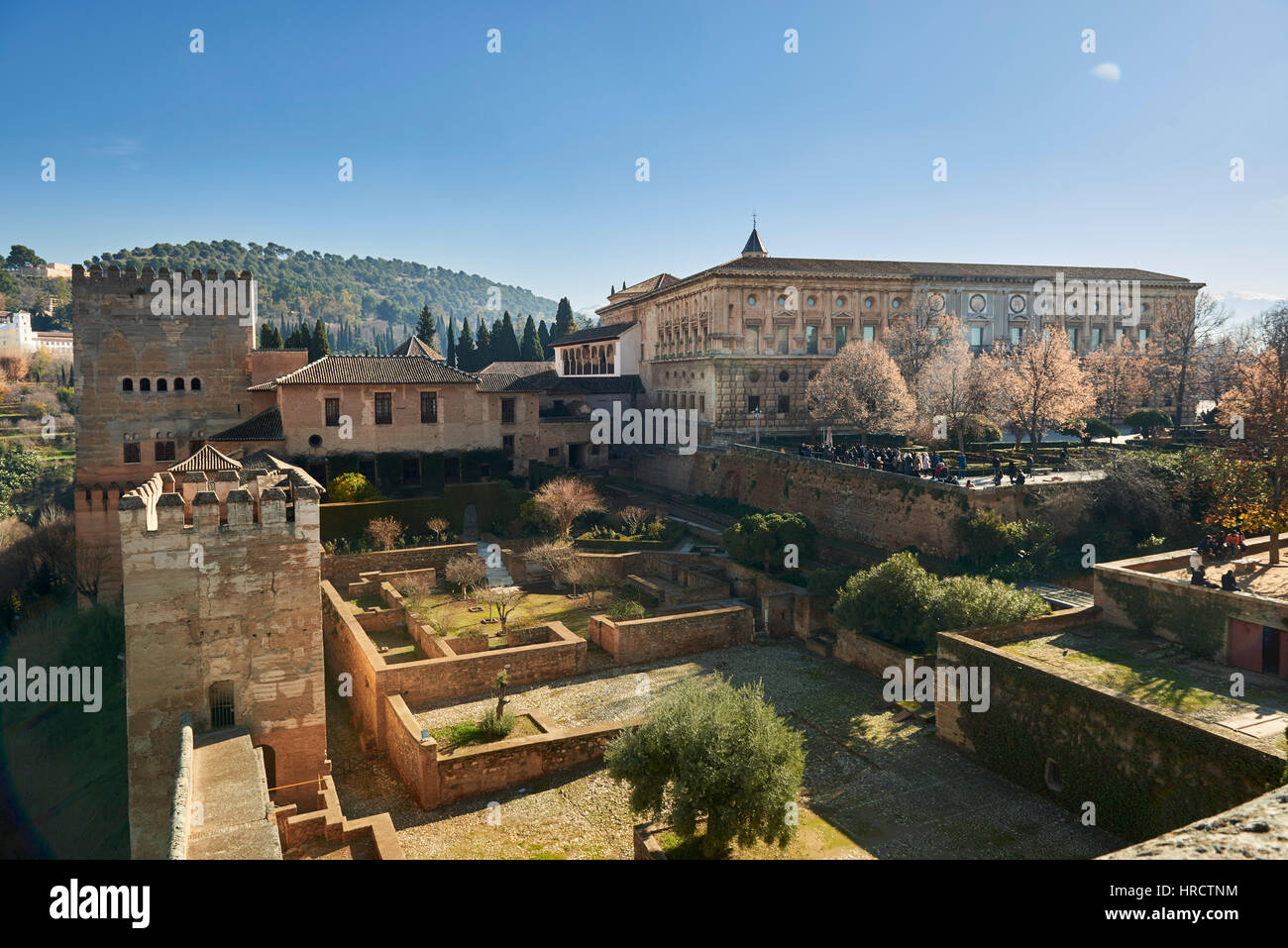 Patio de MACHUCA (2004), Alhambra de Granada, Granada, Andalusia, Spagna, Europa Foto Stock