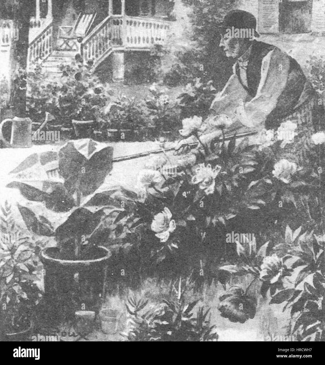 "The Chase of the Golden Meteor" di George Roux è un'illustrazione fantascientifica che cattura un'intensa ricerca di una meteora che attraversa il cielo. La composizione dinamica e i colori vivaci creano un'atmosfera eccitante e ultraterrena. Foto Stock