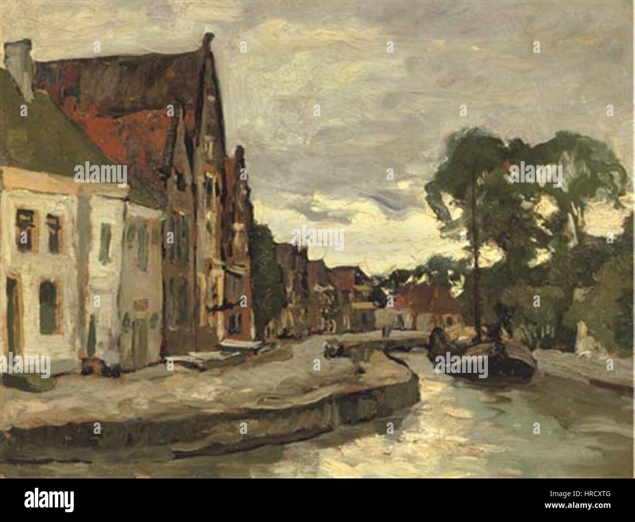 "Hoorn" di Dankmeijer è una descrizione dettagliata della città olandese di Hoorn. Il dipinto cattura l'essenza della vita del XVII secolo, enfatizzando l'architettura e l'affollato lungomare della città. Foto Stock