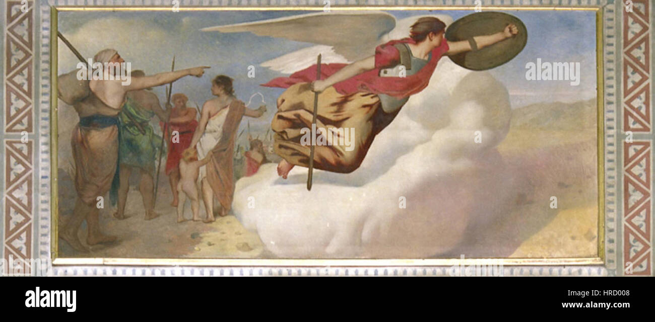 Alberic Victor Duyver - Saint Michael proteggendo gli ebrei su l esodo dall Egitto Foto Stock