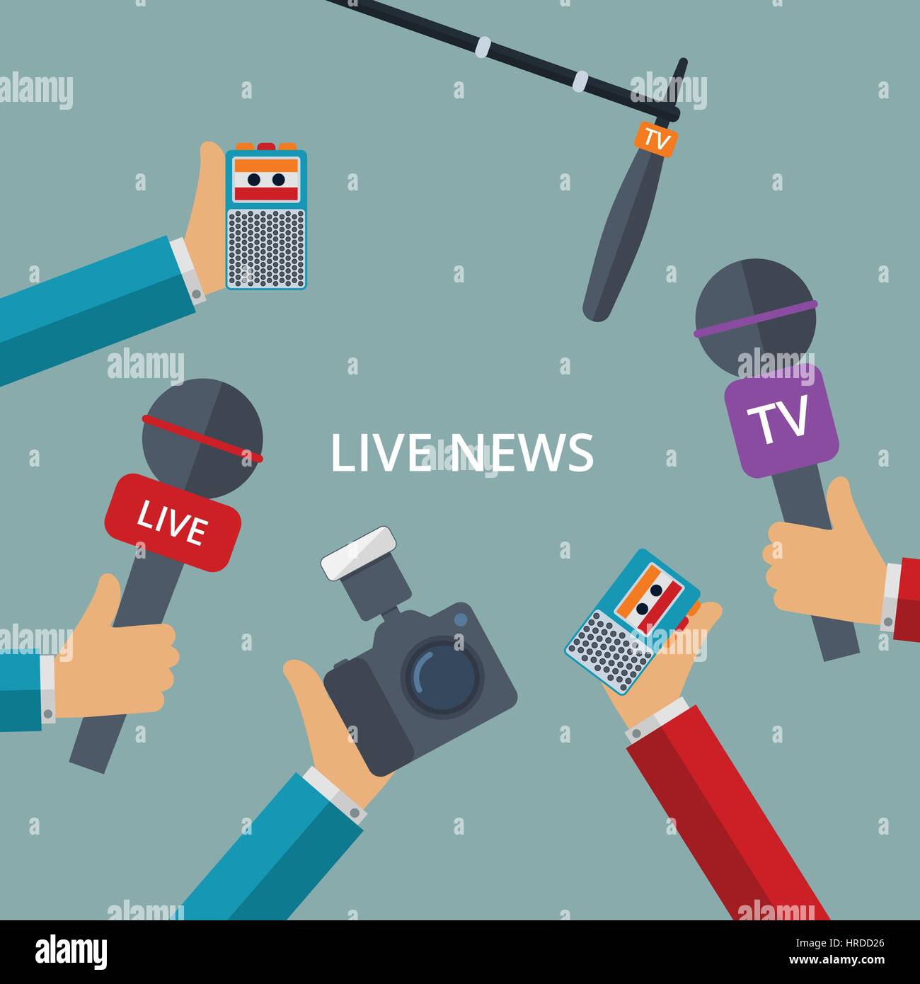 Illustrazione Vettoriale di live news Illustrazione Vettoriale