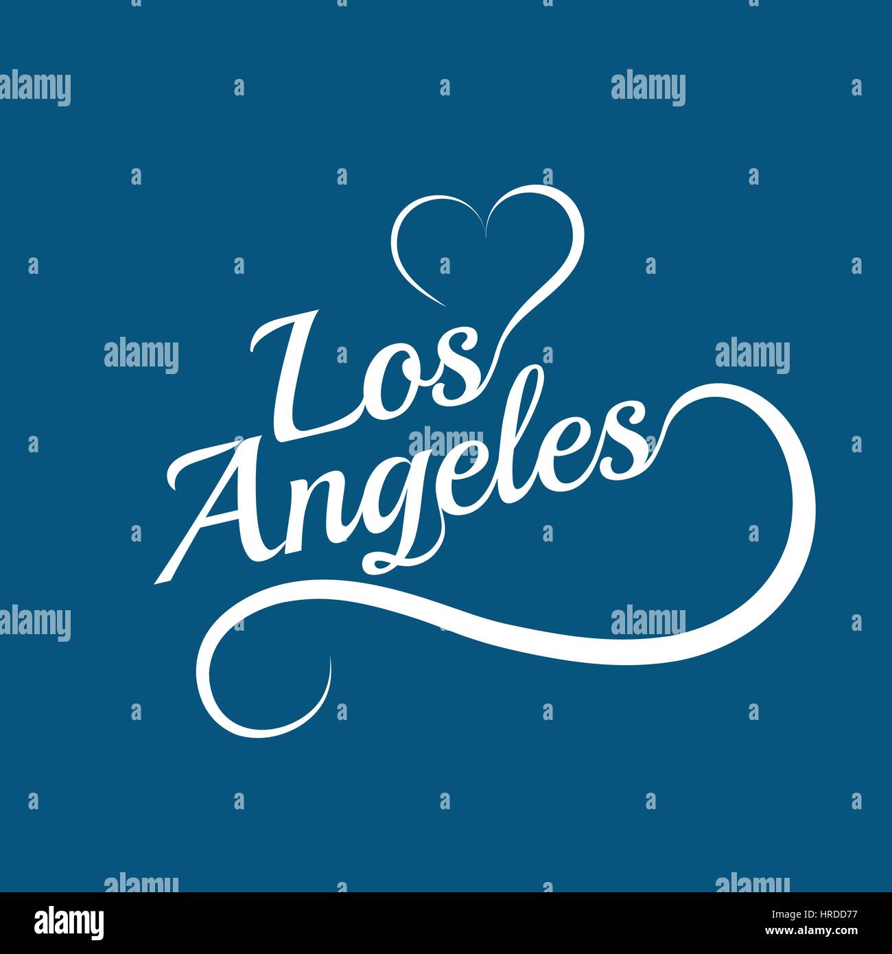 Fatto con amore a Los Angeles Illustrazione Vettoriale