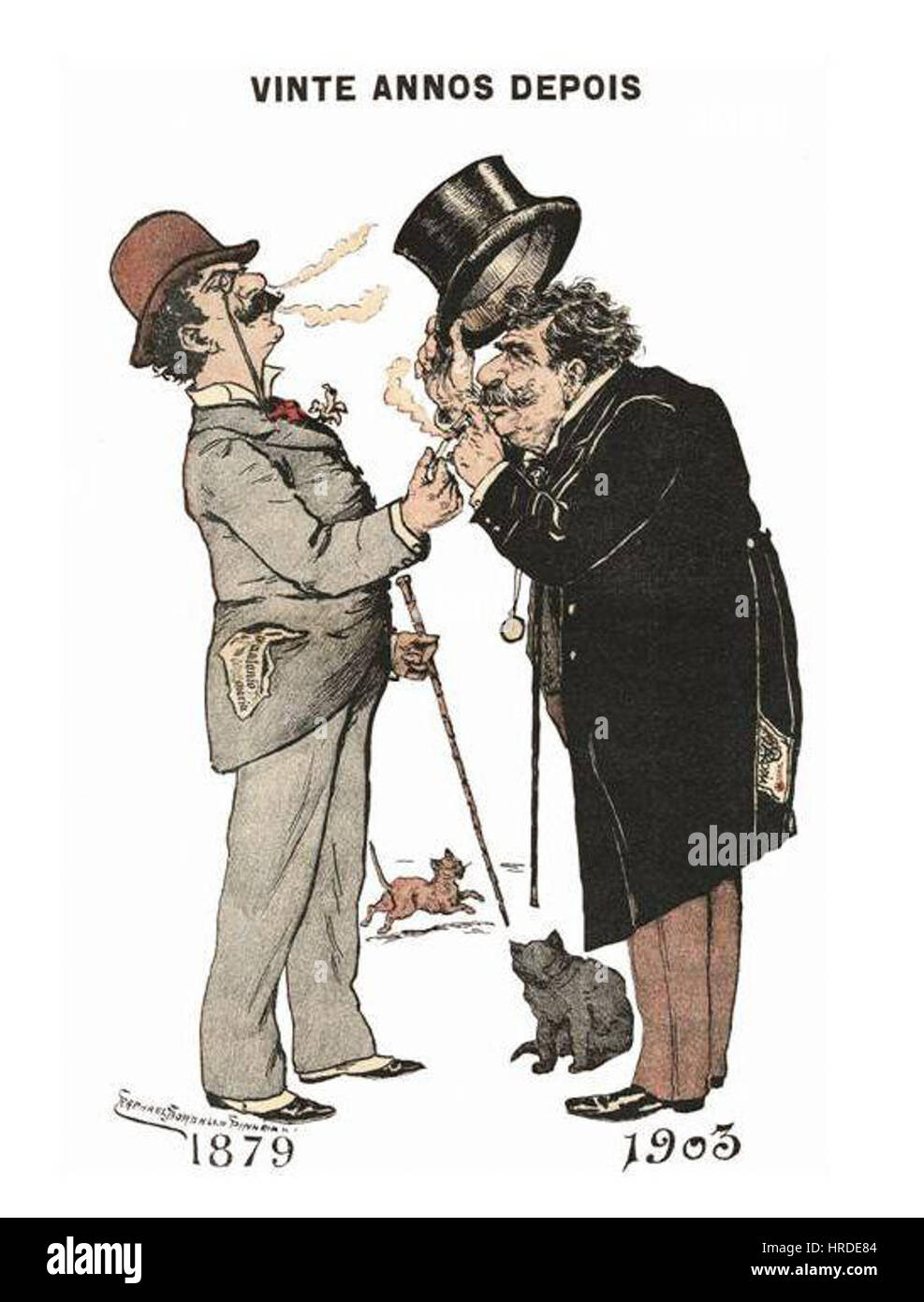 Autocaricatura de Rafael Bordalo Pinheiro, 20 anos depois, 1903 Foto Stock