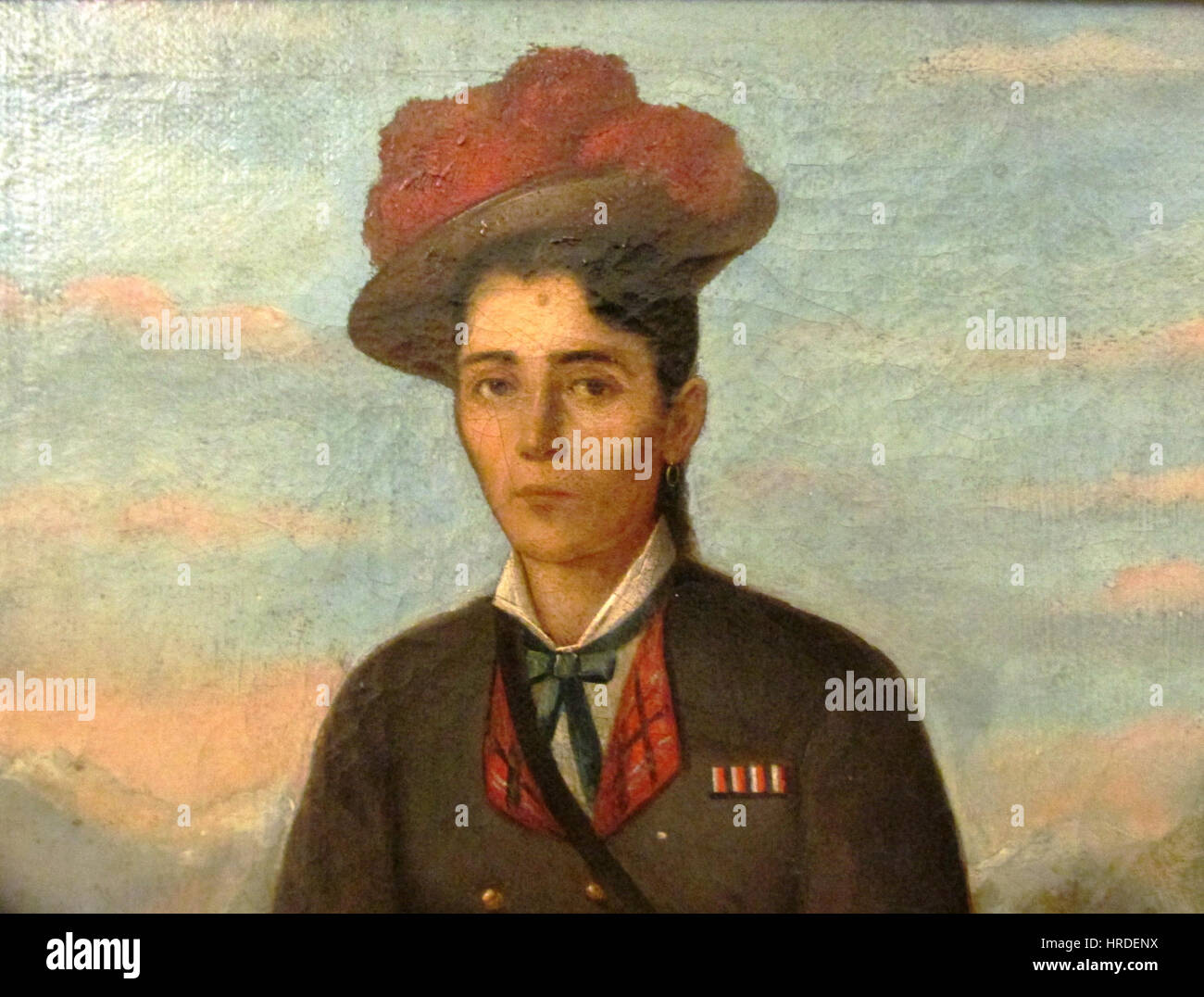 'Irene Morales' di Jose Mercedes Ortega è un ritratto che cattura la grazia e l'eleganza del soggetto. Lo stile realistico di Ortega enfatizza la profondità emotiva e la personalità del soggetto, combinando luce e ombra per creare una rappresentazione realistica. Foto Stock