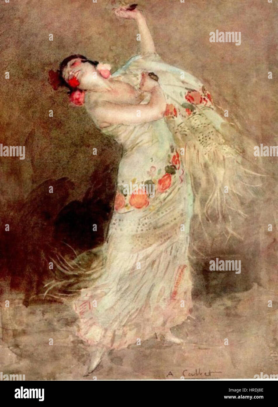 Le opere d'arte di Antoine Calbet del 1907 esemplificano la sua maestria nel catturare temi dell'inizio del XX secolo, mescolando realismo dettagliato con le influenze moderniste emergenti nell'arte francese. Foto Stock