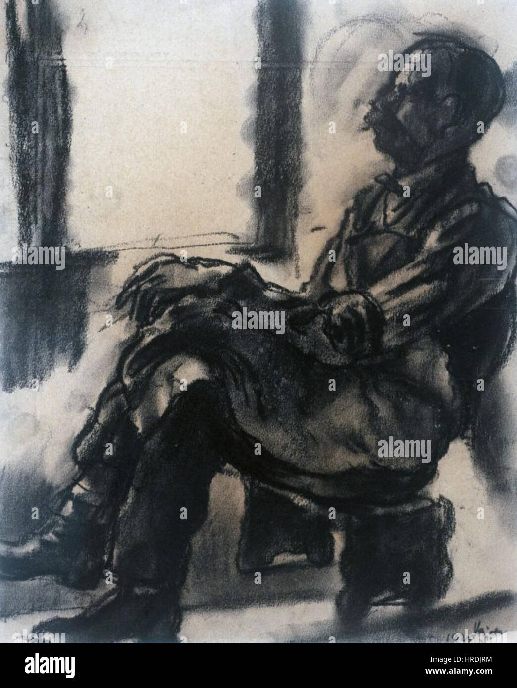 Vajda Lajos papà in camicia 1925 Foto Stock