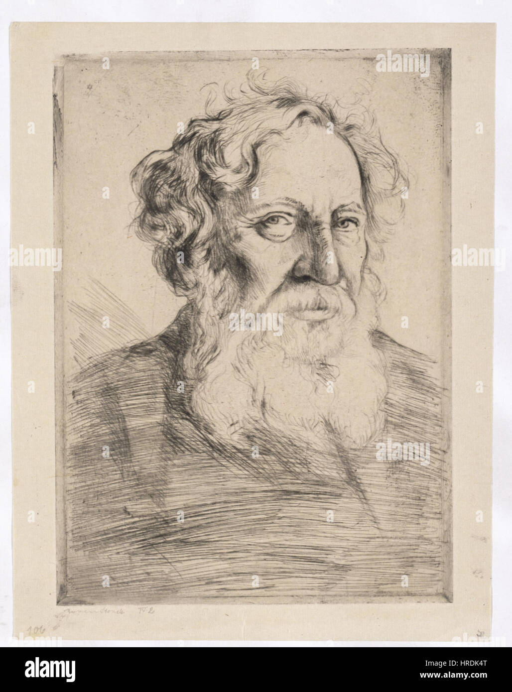 Il lavoro grafico di Hermann Said del 1967, prodotto nella Germania dell'Est, dimostra la sua padronanza delle tecniche di incisione. Noto per il suo lavoro dalla linea acuta e le figure dettagliate, il pezzo di Struck continua la tradizione delle arti grafiche nel XX secolo, con particolare attenzione all'espressione e alla precisione. Foto Stock