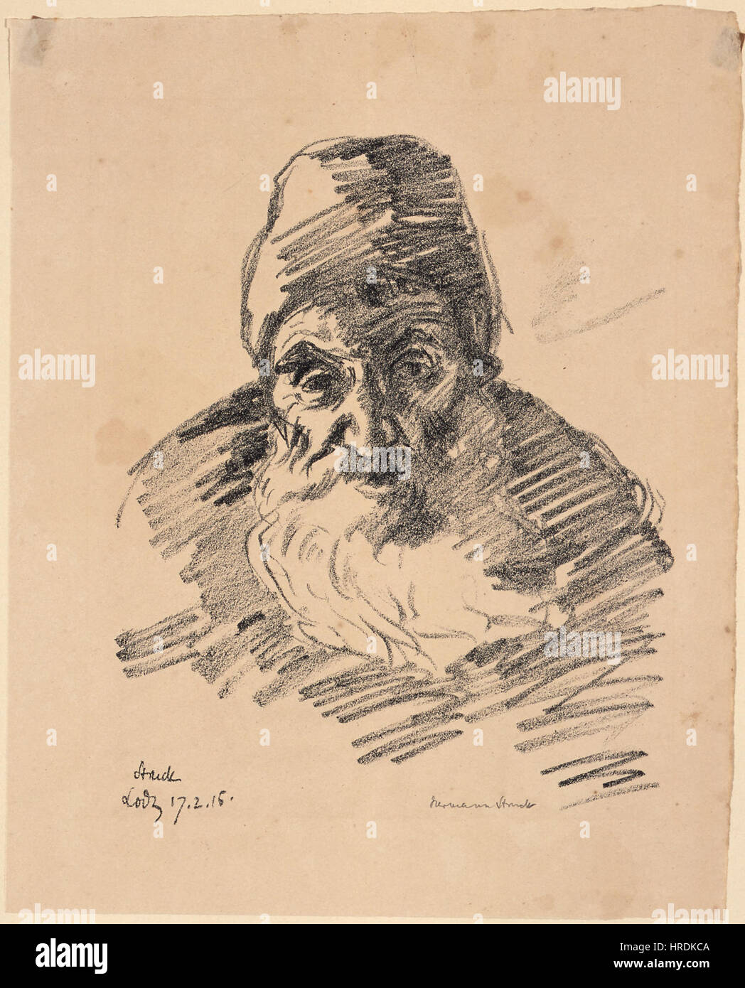 Questa stampa di Hermann Said, un importante artista tedesco, mostra la sua abilità nell'arte grafica. Creato nel 2002, il pezzo riflette l'approccio unico di Sat all'incisione, combinando linee intricate e ombreggiature dettagliate per un impatto visivo sorprendente. Foto Stock