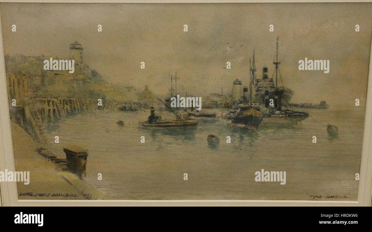 Tyne Harbour, da Victor nobile Rainbird Foto Stock