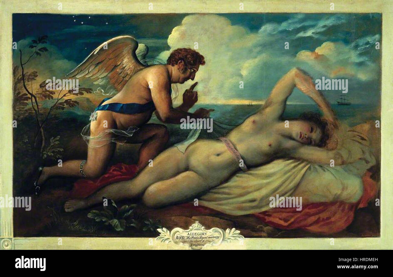 Rex Whistler - S.A.R. il Principe Reggente risvegliare lo spirito di Brighton 1944 Foto Stock