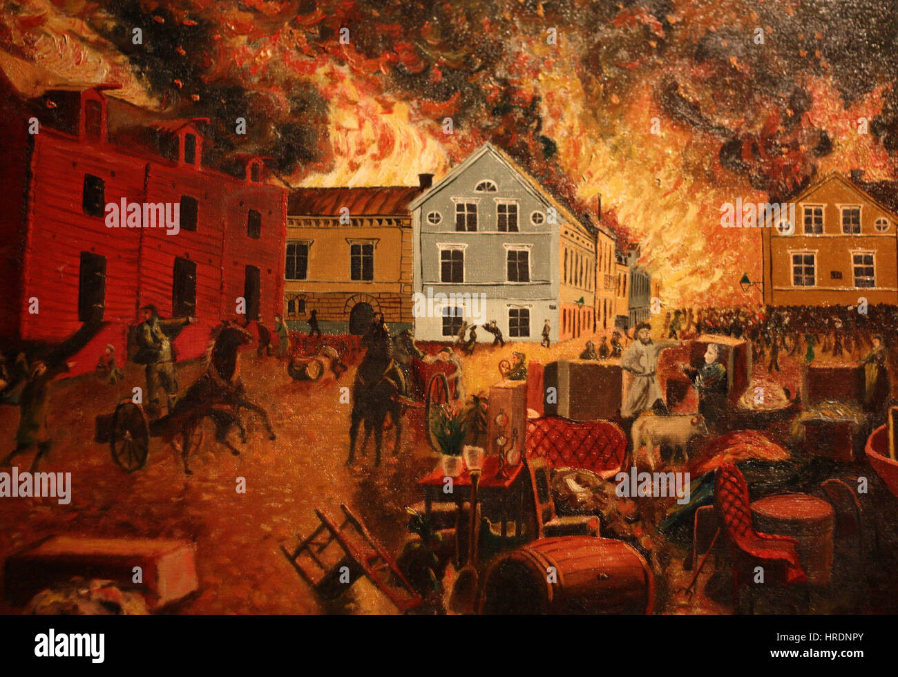 Herman Kesti Oulu Fire 1882 Foto Stock