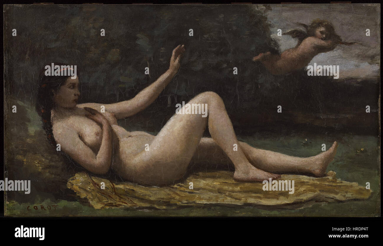 Jean-Baptiste-Camille Corot - evocazione di amore - 73.42.1 - Minneapolis Institute of Arts Foto Stock