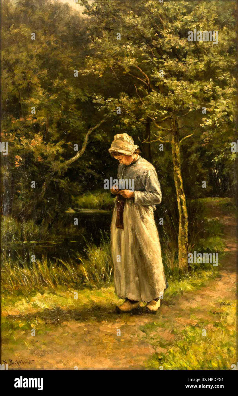 «August Bohnhorst» si riferisce a un’opera o a un artista di August Bohnhorst, che potrebbe rappresentare paesaggi, ritratti o scene di genere. Lo stile dell'artista è caratterizzato da una forte attenzione al dettaglio e da una rappresentazione naturalistica. Foto Stock