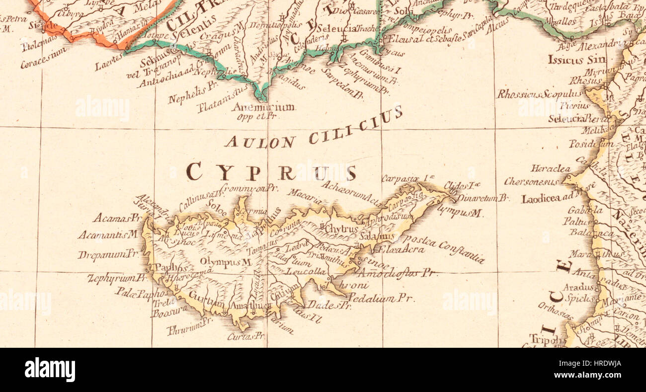 Anville. Cipro. 1783 Foto Stock