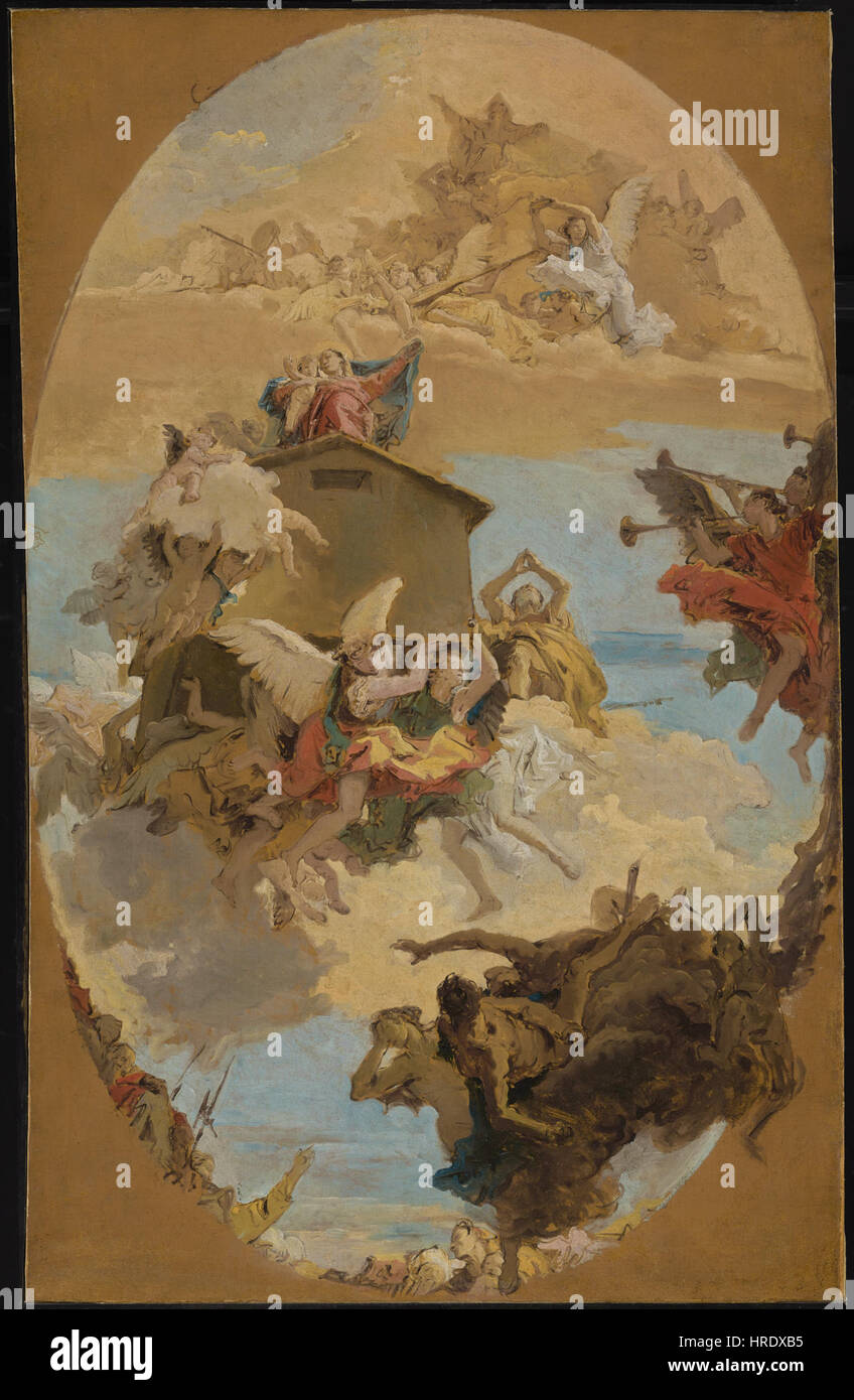 Giovanni Battista Tiepolo - Il miracolo della Santa Casa di Loreto - 94.PA.20 - J. Paul Getty Museum Foto Stock