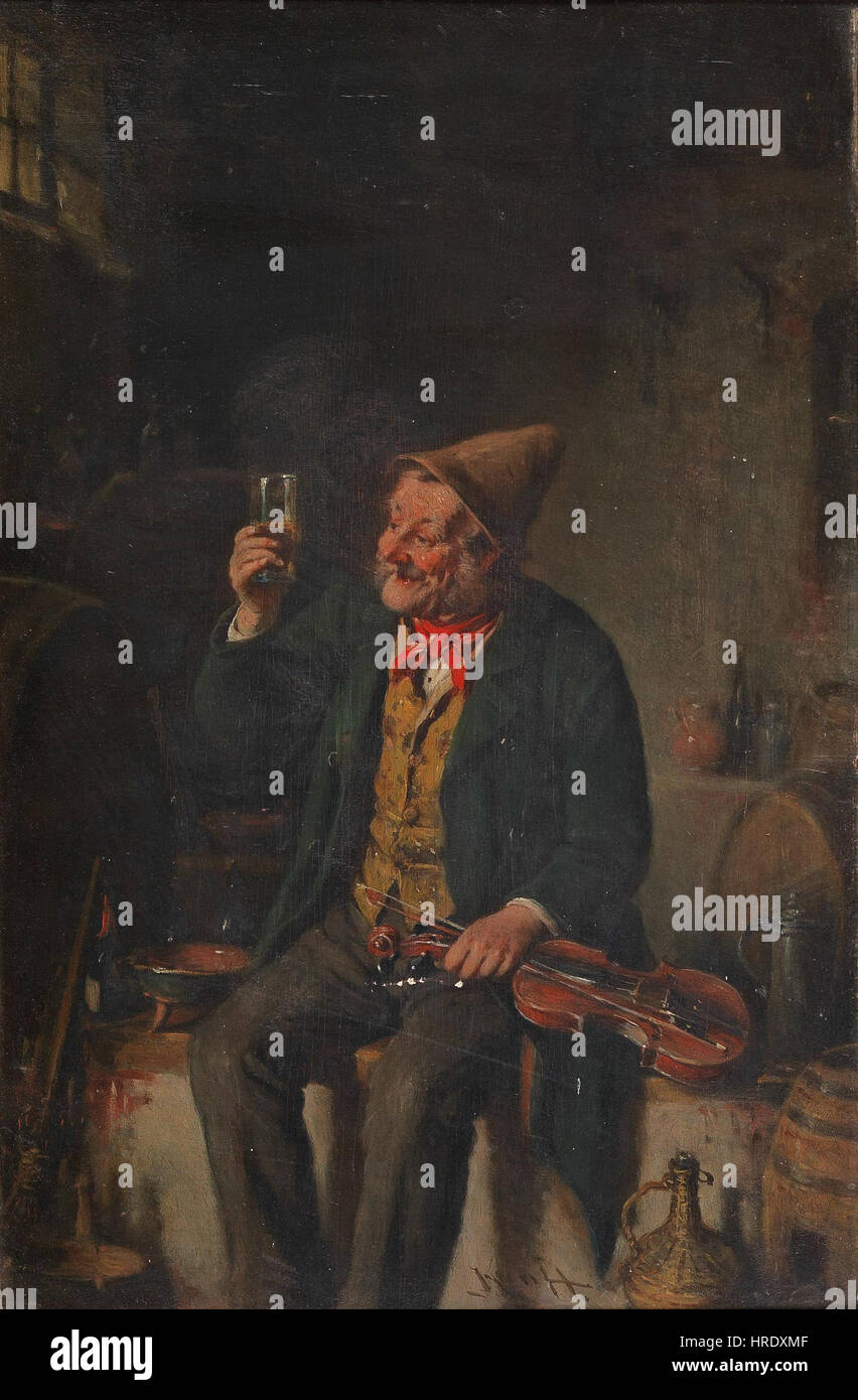 La "interruzione piacevole" di Hermann Kern cattura un breve momento di interruzione in un contesto sociale. La scena trasmette una sensazione di disagio di cuore leggero, tipico delle interazioni sociali del XIX secolo. Foto Stock