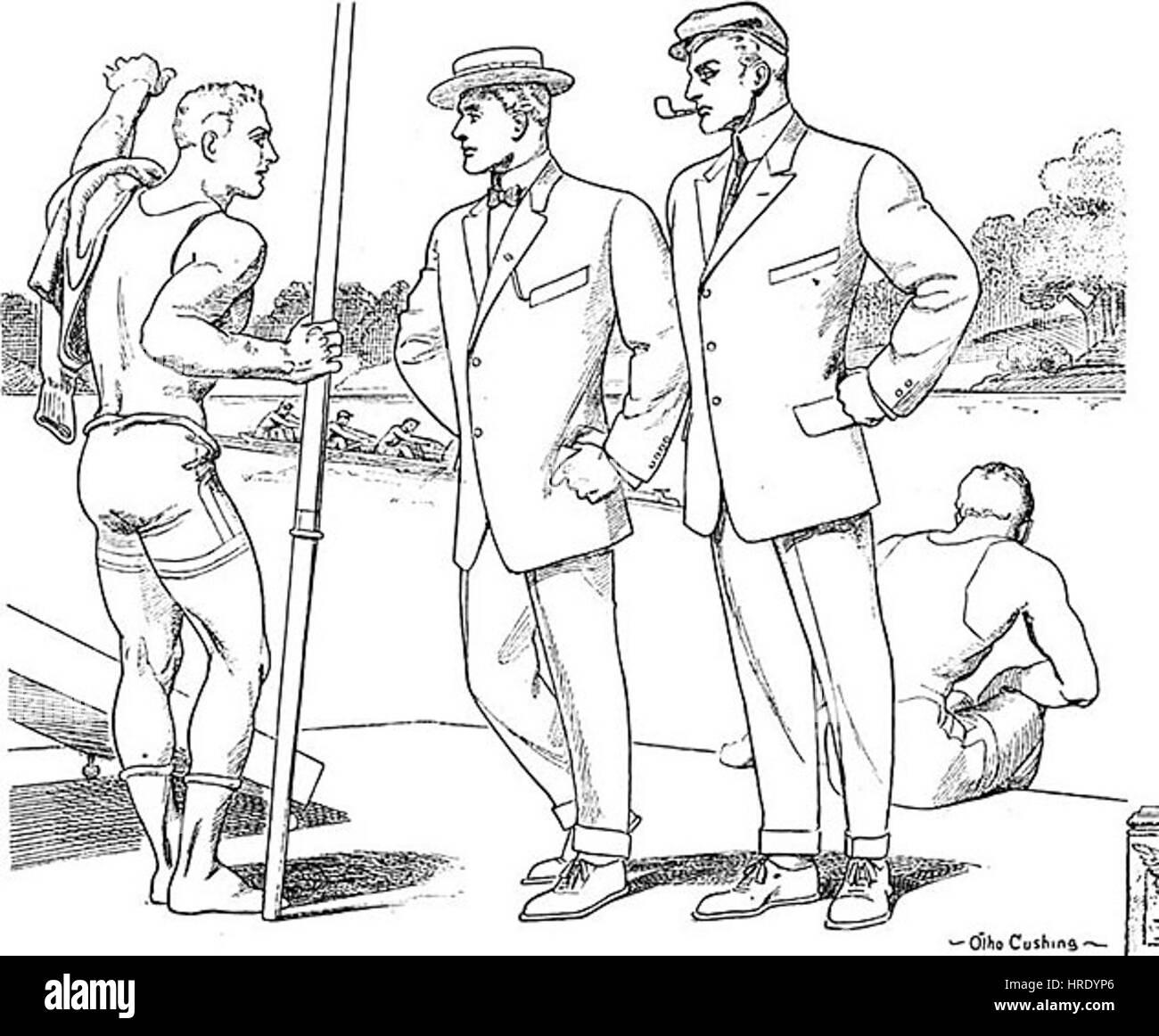 "Otho Cushing 3 Saturday Evening" è una rappresentazione di un momento della vita di Otho Cushing, una figura dell'arte dei primi anni del XX secolo. Il lavoro cattura una tranquilla scena serale, con attenzione all'illuminazione e alla composizione, creando un'atmosfera intima e riflessiva. Foto Stock