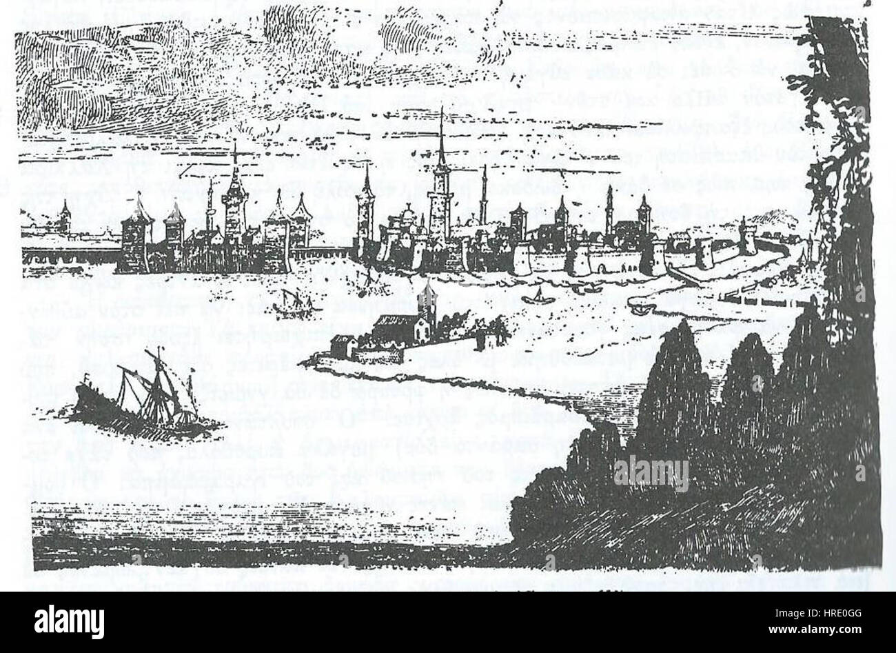 "Chalkis (Negroponte)" di Coronelli è una mappa storica che illustra l'antica città greca di Chalkis, fornendo preziose informazioni sulla disposizione geografica durante il periodo. Foto Stock