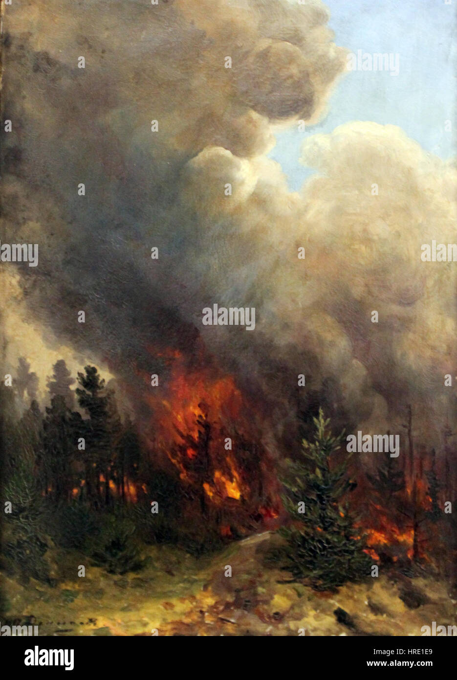 1897 Denisov-Uralsky Waldbrand anagoria Foto Stock