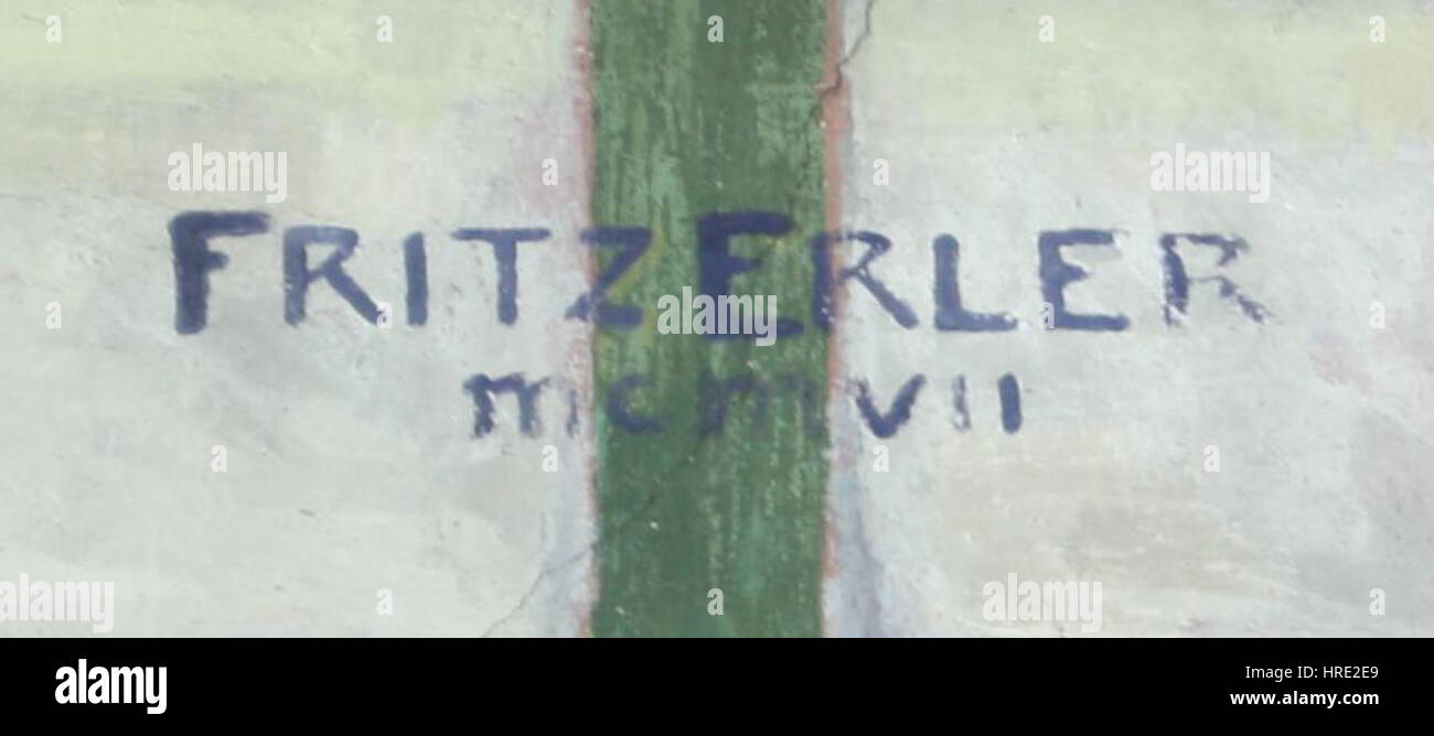 Namenszug Fritz Erler 1907 Foto Stock