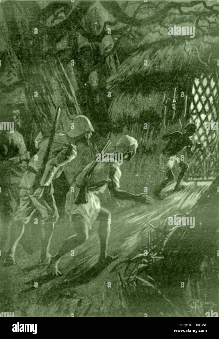 " Il villaggio nel Treetops' da George Roux 36 Foto Stock