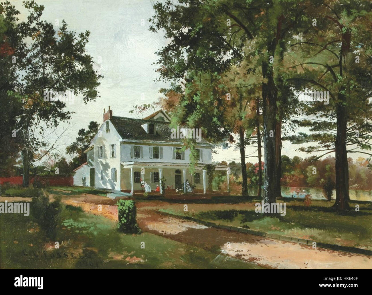 Charles Fussell Lewis - La Evans Homestead Haddonfield New Jersey (1901) Foto Stock