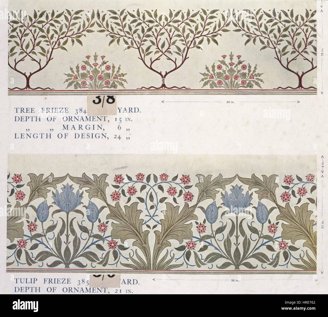 Il Brooklyn Museum - Wallpaper libro campione - William Morris e azienda - 2 Foto Stock