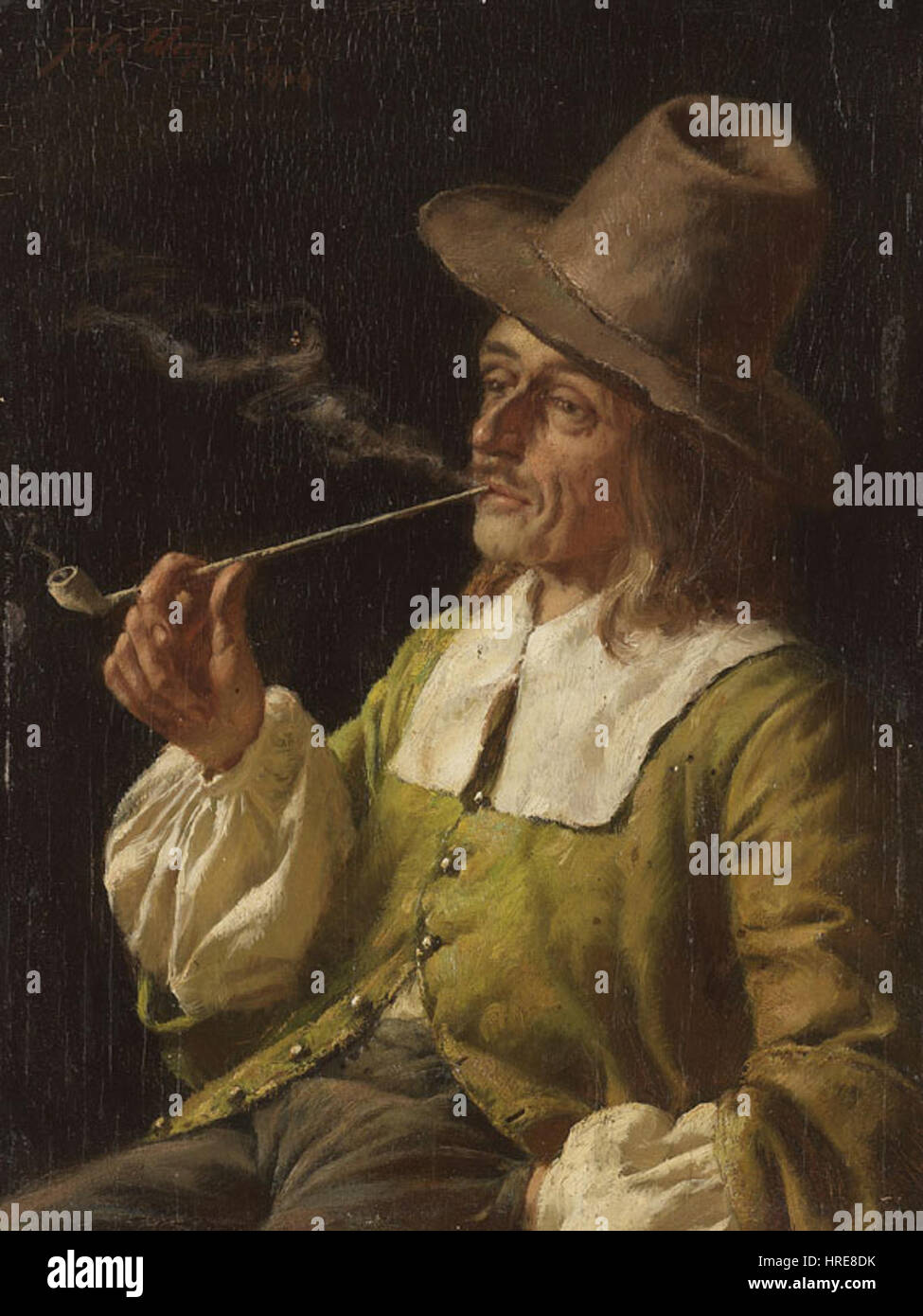 Fritz Wagner Landsknecht beim Rauchen Foto Stock