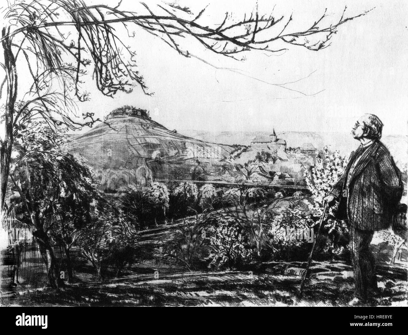 Questo documento, la «Ehrenbuergerbrief» (lettera onoraria del cittadino), è stato assegnato a Erwin Hildt di Weinsberg nel maggio 1913 da Heinrich Seufferheld. Segna un momento significativo all'inizio del XX secolo per il riconoscimento locale e l'onore civico in Germania. Foto Stock