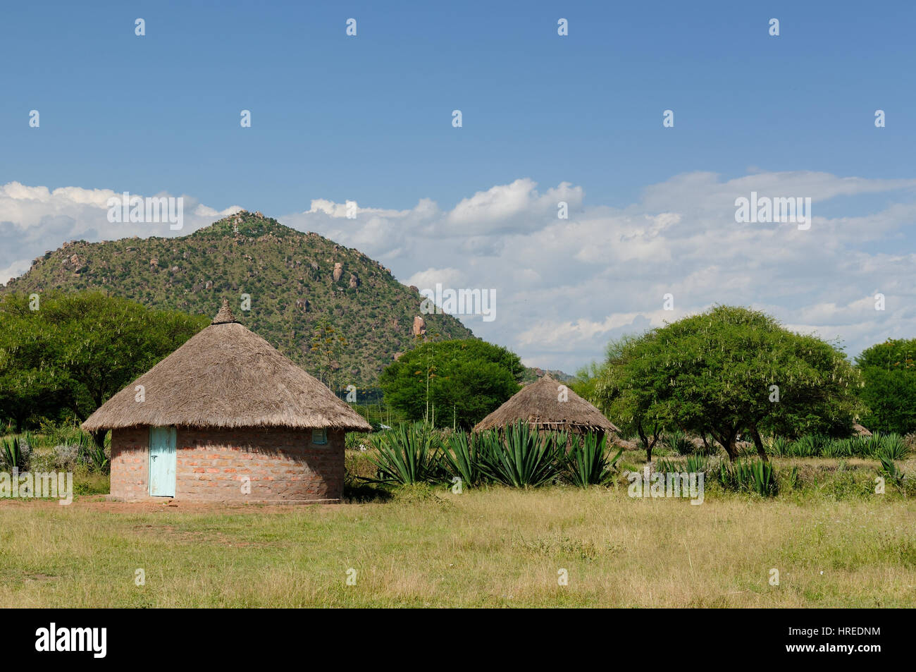 Tradizionale appuntamento Casa di fango in africa Foto Stock