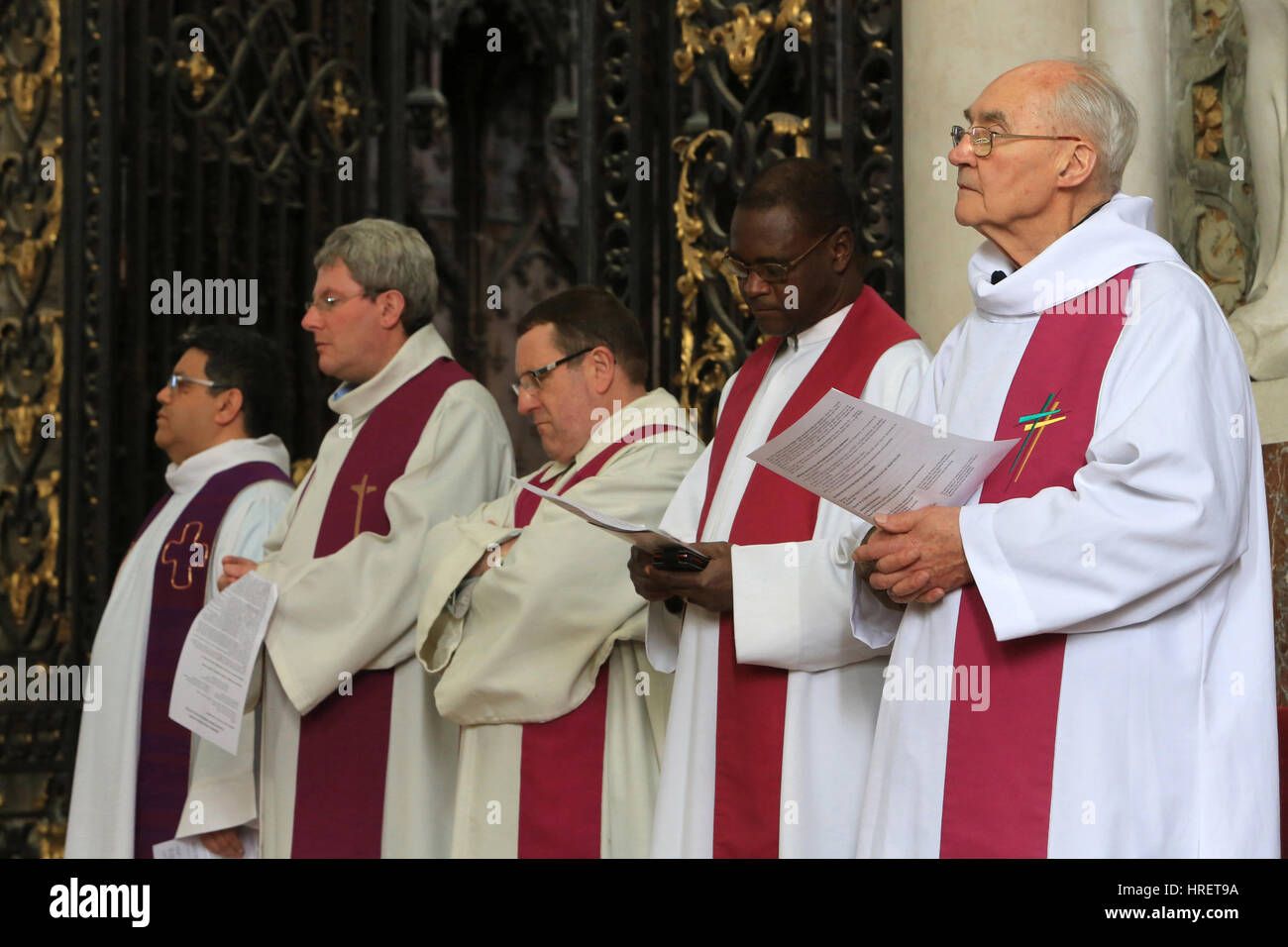 Journée du Pardon. Cathédrale Notre Dame d'Amiens. Celebrazione della festa del perdono. La cattedrale di Amiens. Foto Stock