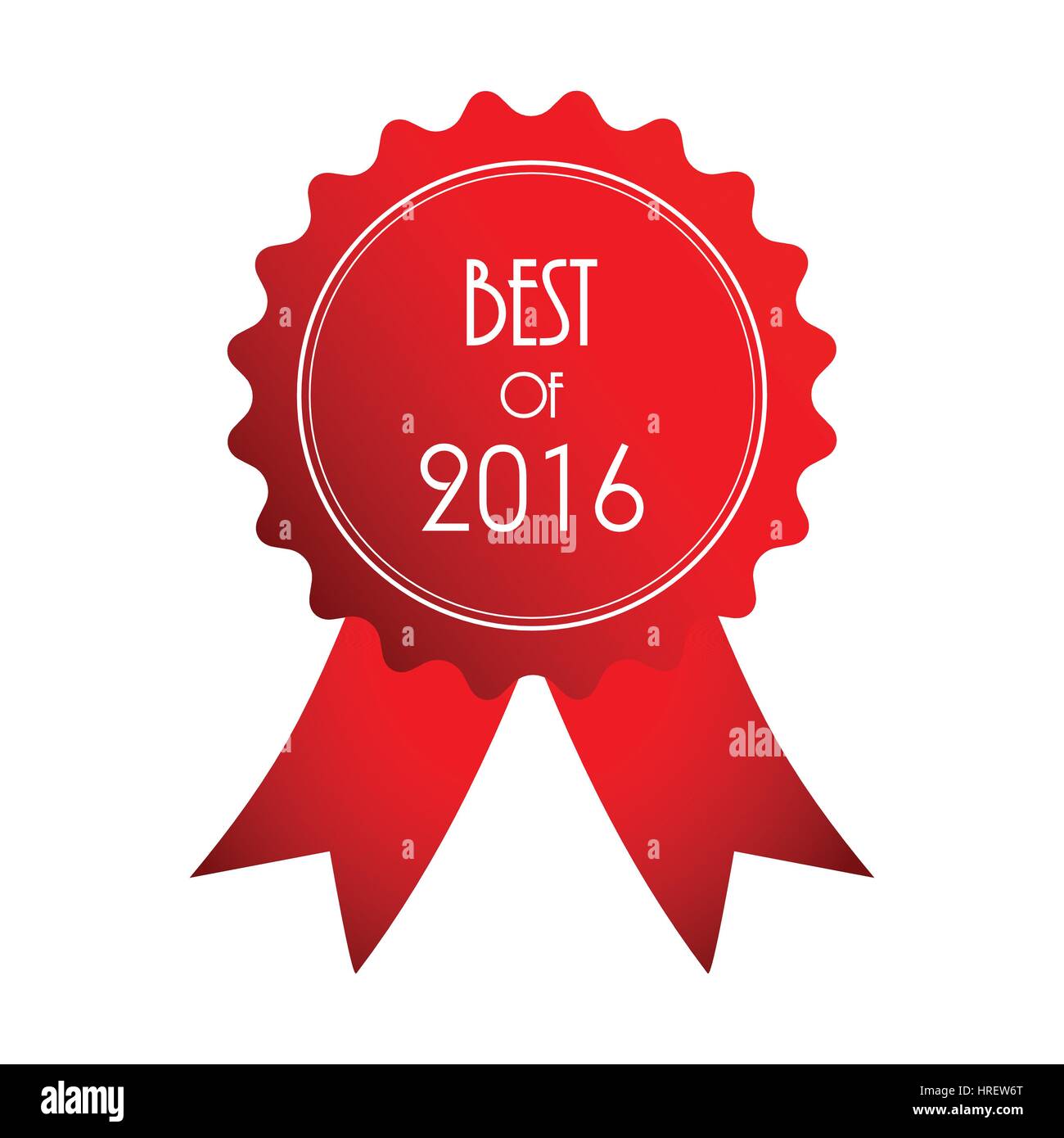 Meglio di 2016 badge rosso Illustrazione Vettoriale