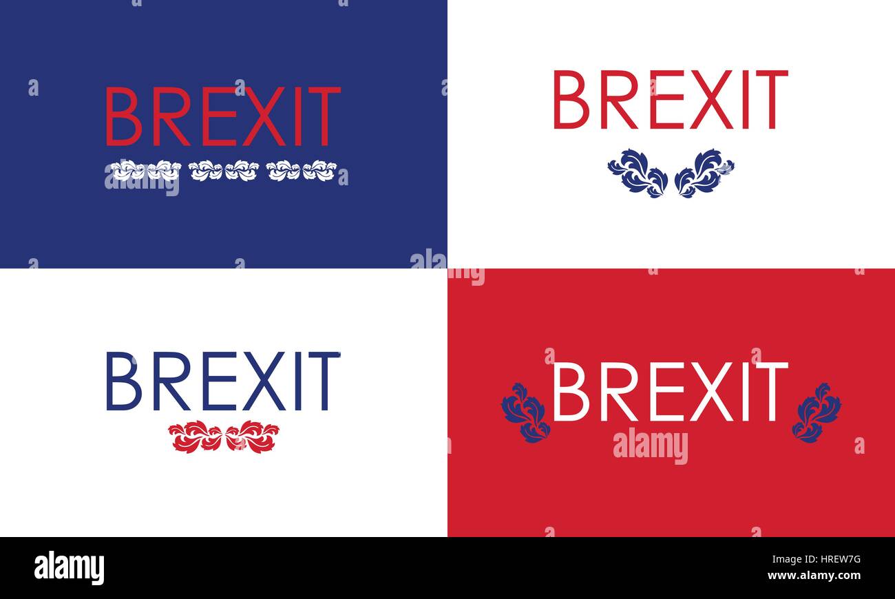 Speciale brexit floreali banner Illustrazione Vettoriale
